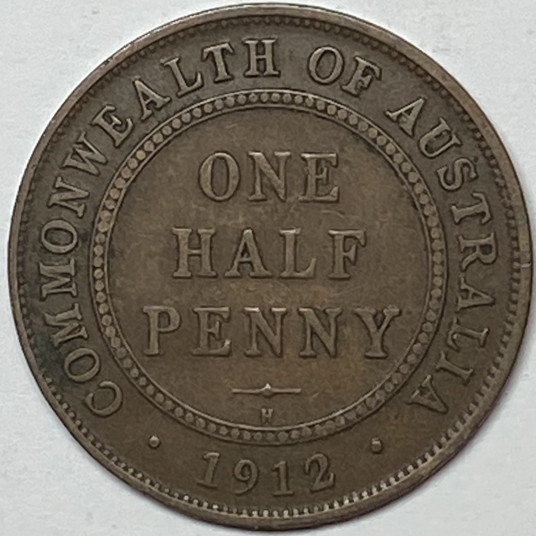 1912 Australia Half Penny Private Coin Collection