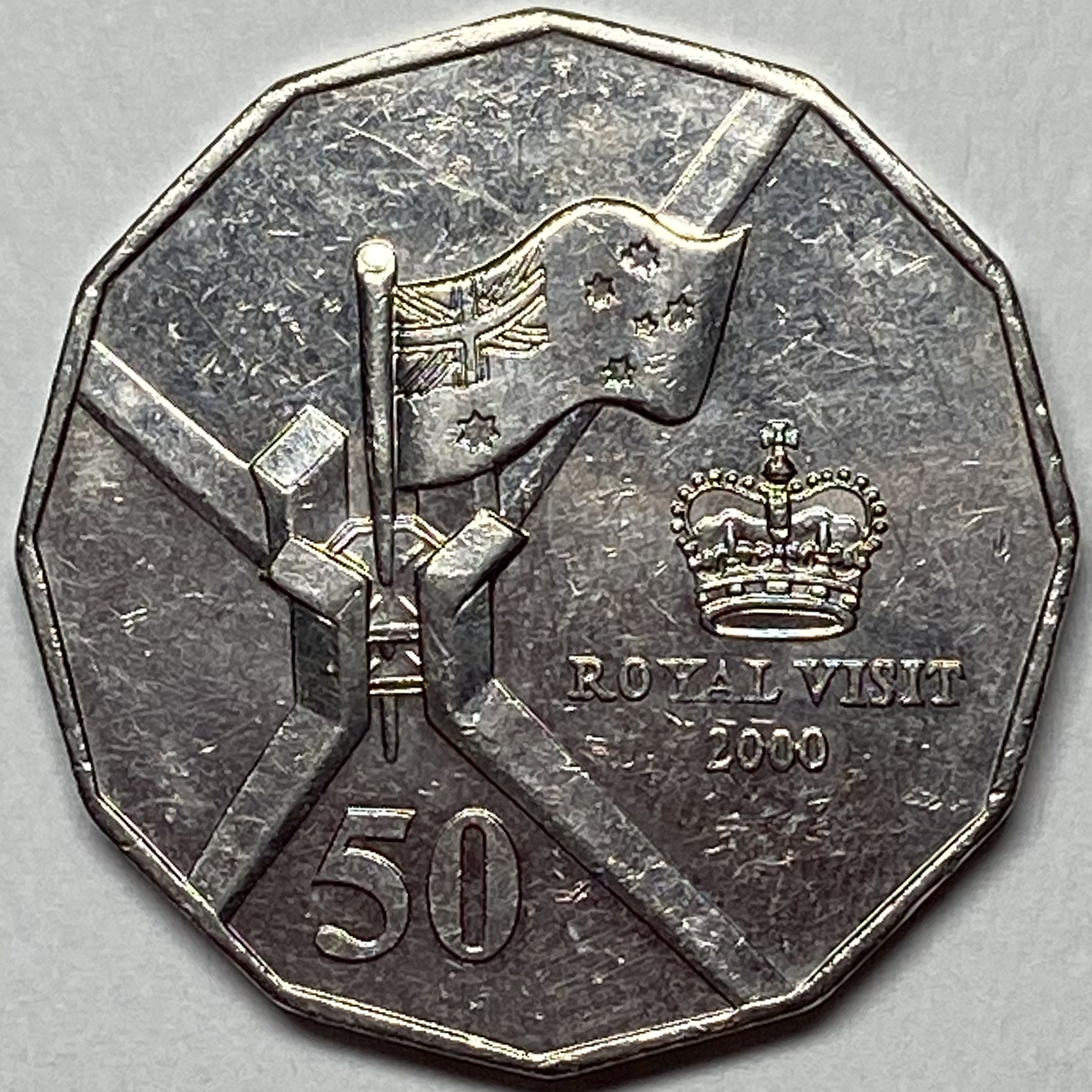 2000 royal visit 50c coin mintage